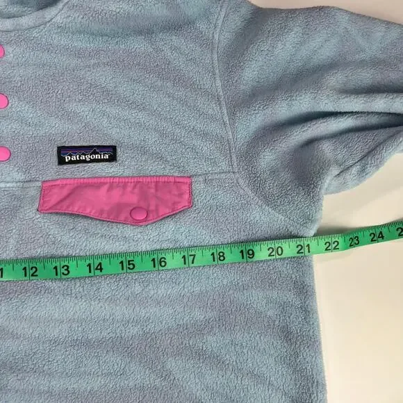 Patagonia Lightweight Synchilla Snap-T Pullover Eucalyptus Fronds Berlin Blue M - Picture 12 of 16